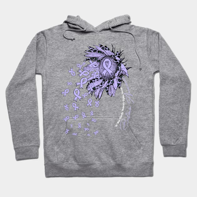 bulimia Awareness - sunflower nobody fights alone Hoodie by Lewis Swope